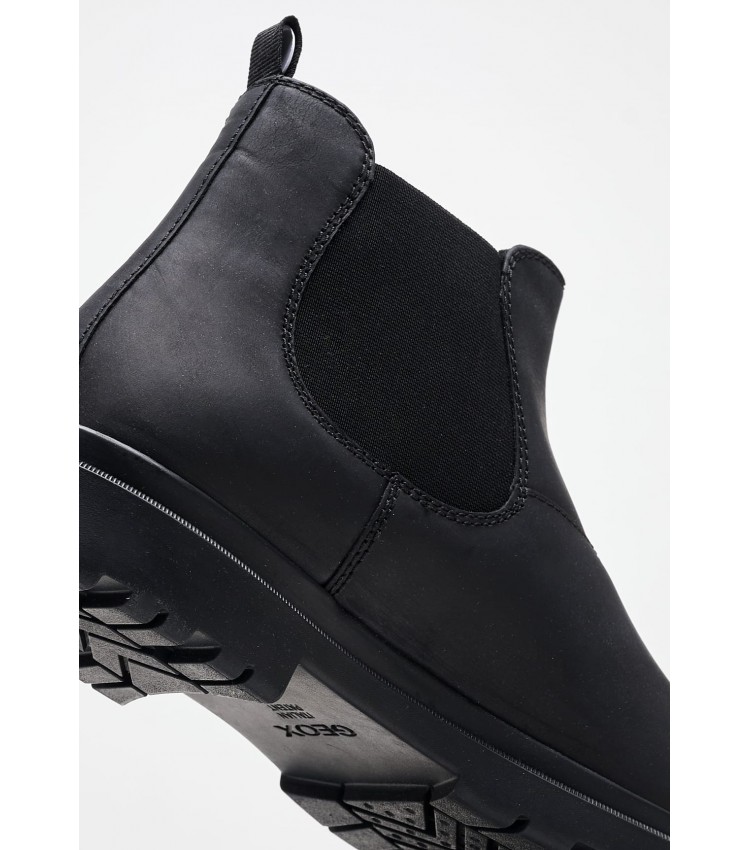 Men Boots Andalo Black Nubuck Leather Geox