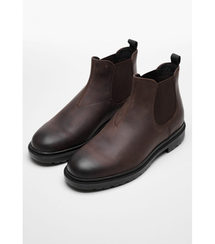 Men Boots Andalo Brown Nubuck Leather Geox