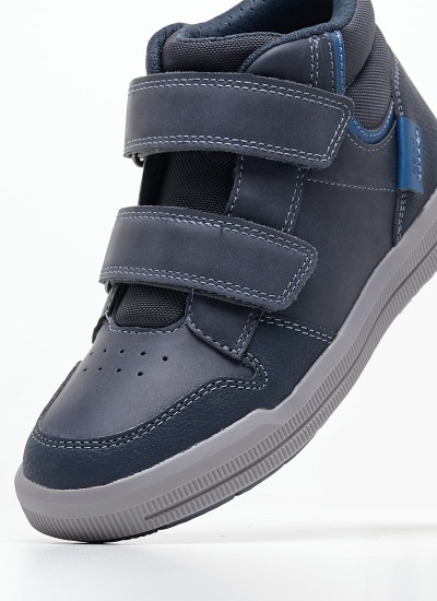 Παιδικά Παπούτσια Casual J.Flexyper Μπλε Δέρμα Καστόρι Geox
