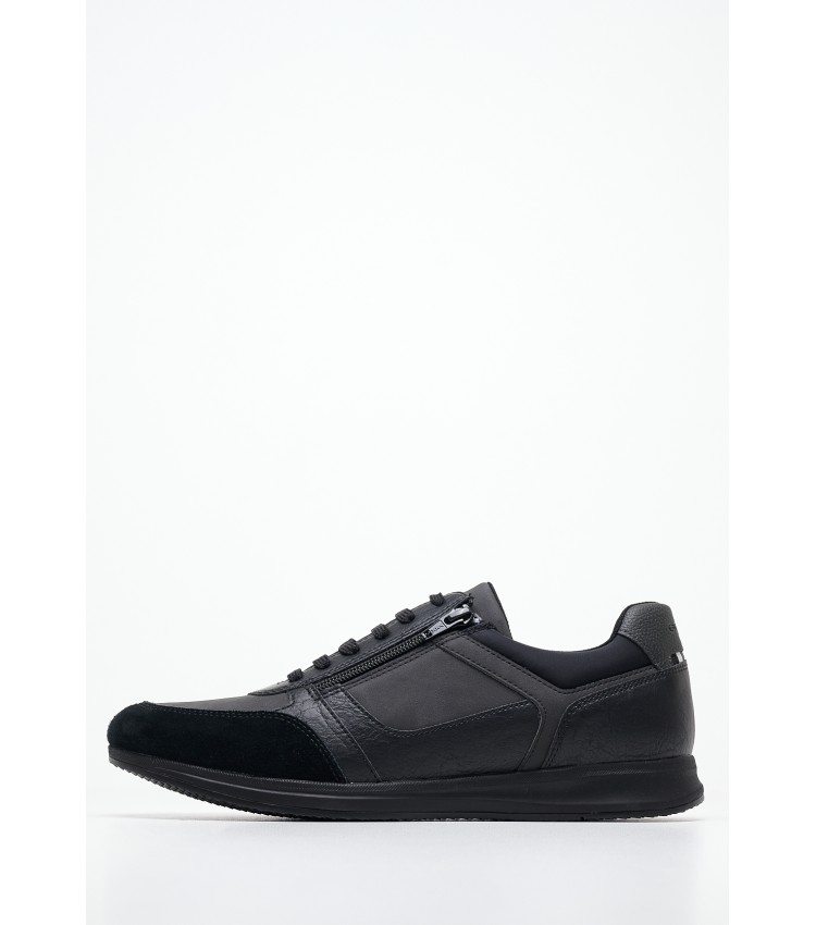 Men Casual Shoes Avery.A2 Black Leather Geox