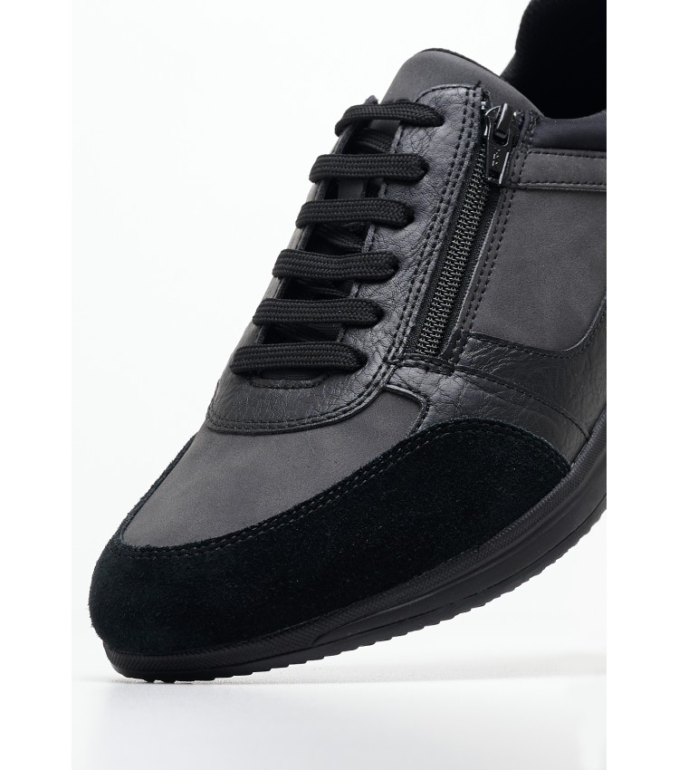 Men Casual Shoes Avery.A2 Black Leather Geox