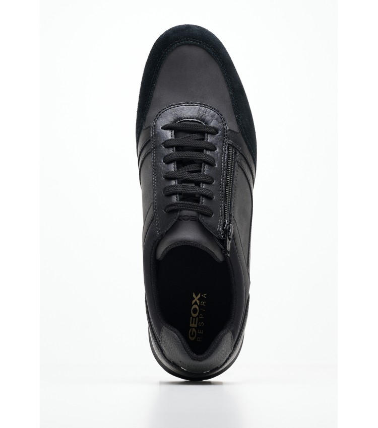 Men Casual Shoes Avery.A2 Black Leather Geox