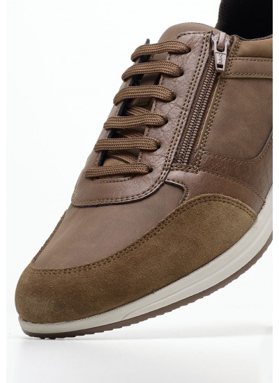 Ανδρικά Παπούτσια Casual VX165 Άσπρο Δέρμα Καστόρι Boss shoes