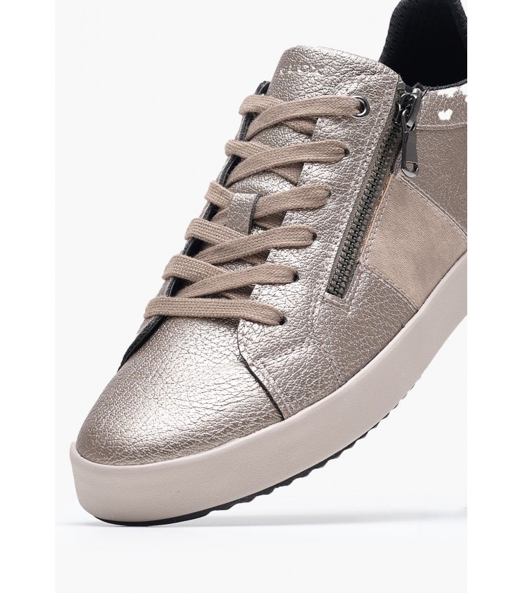 Women Casual Shoes Blomiee.E Taupe Leather Geox