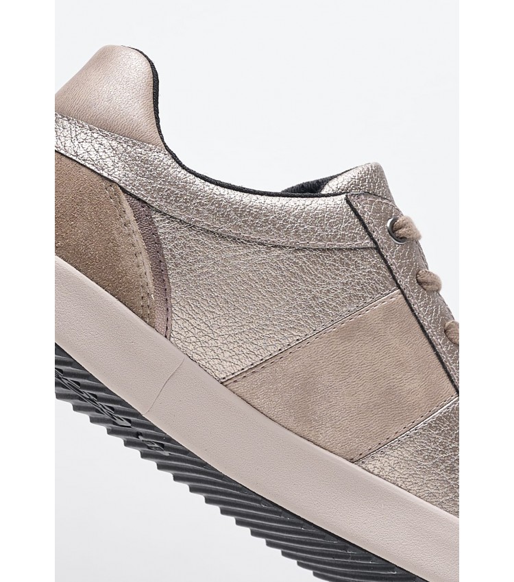 Women Casual Shoes Blomiee.E Taupe Leather Geox