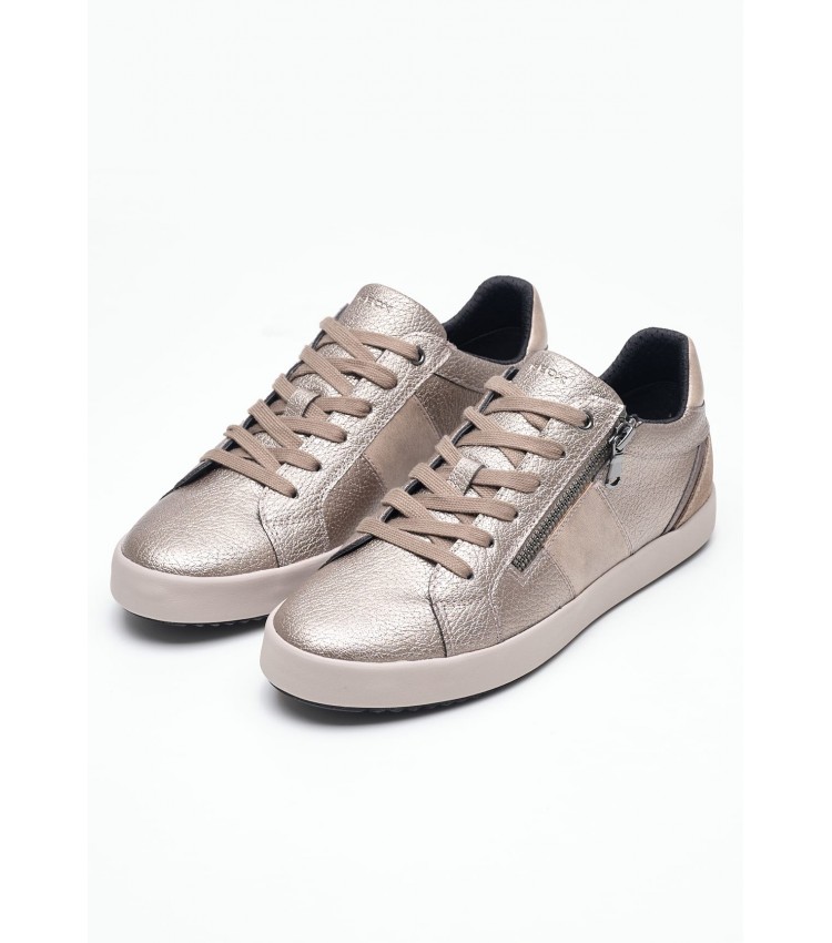 Women Casual Shoes Blomiee.E Taupe Leather Geox