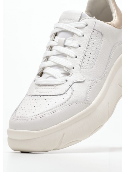 Women Casual Shoes D.Nebula White Leather Geox