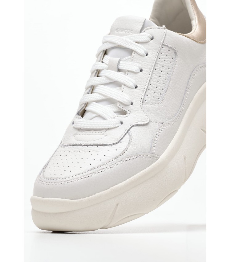 Women Casual Shoes D.Nebula White Leather Geox