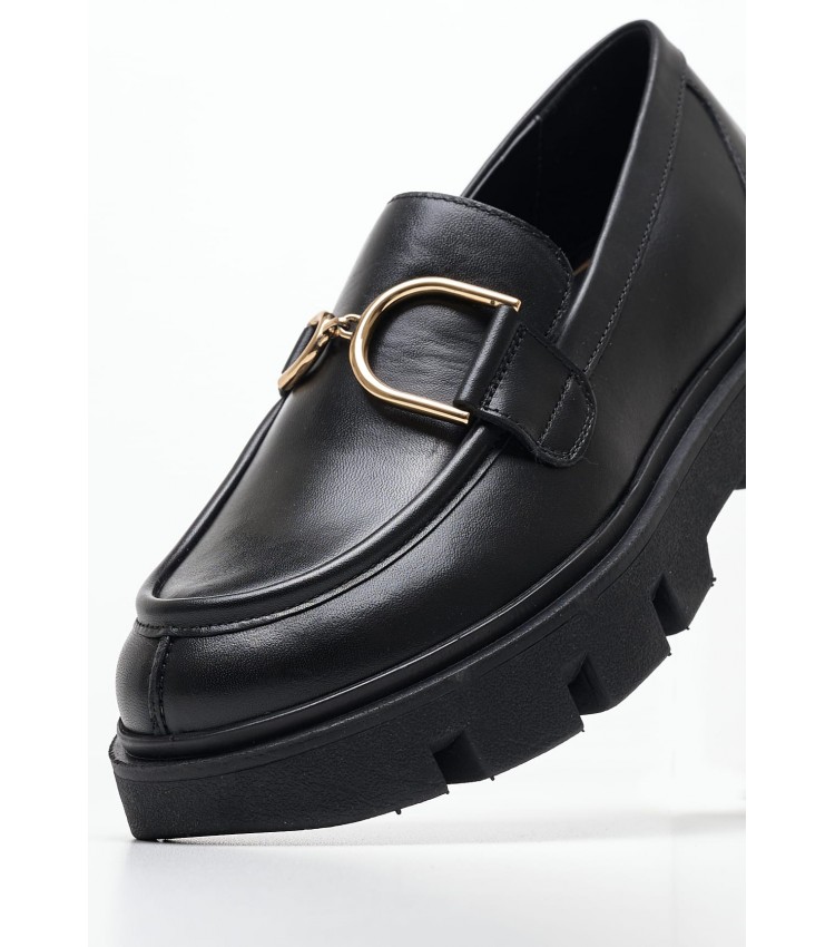 Women Moccasins D.Vilde.H Black Leather Geox