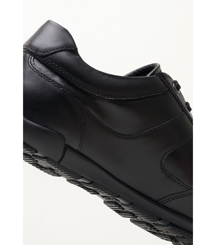 Men Casual Shoes Edgware.A Black Leather Geox