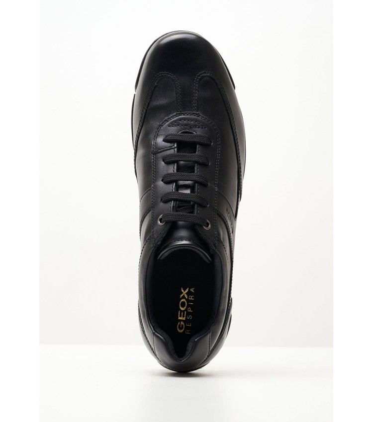 Men Casual Shoes Edgware.A Black Leather Geox