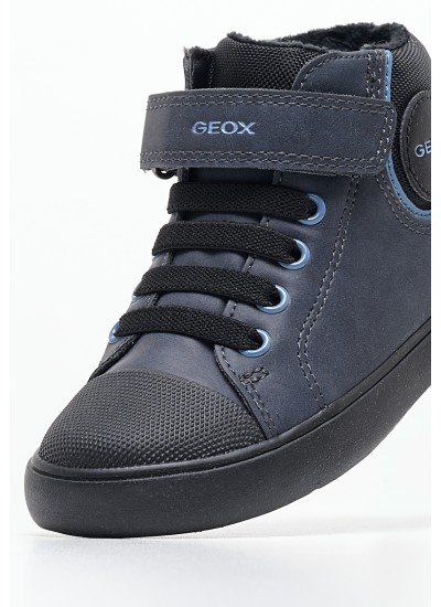 Παιδικά Μποτάκια Gisli.Sport Μπλε ECOleather Geox