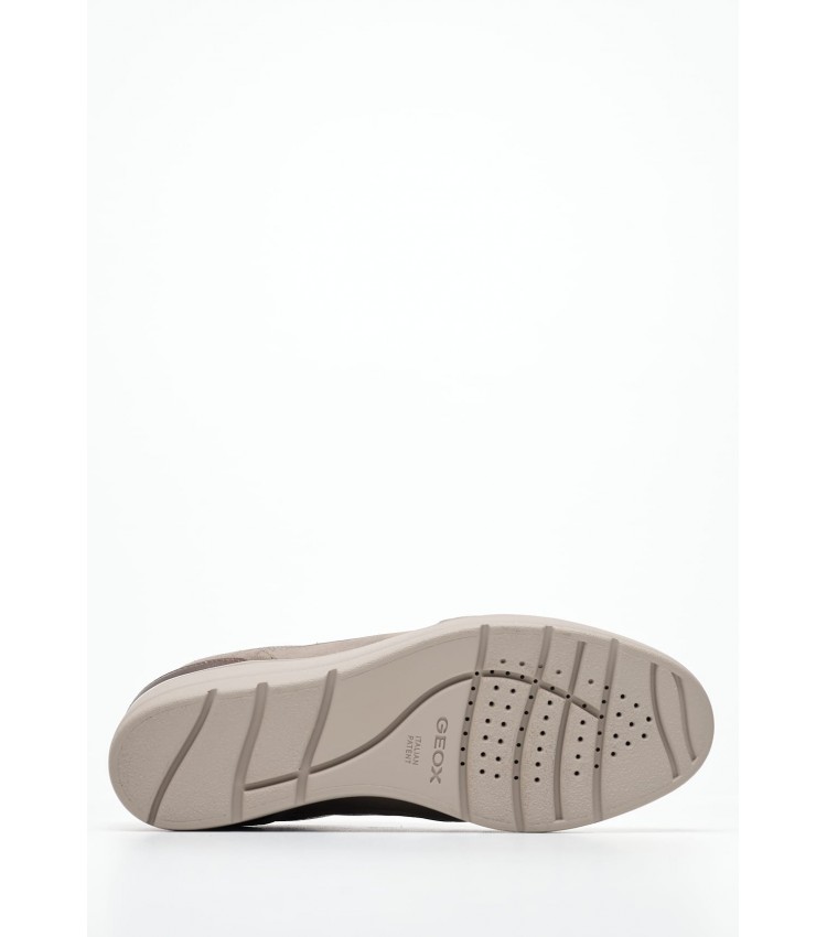 Women Casual Shoes Ilde.Urban Taupe Leather Geox