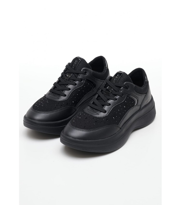 Women Casual Shoes Spherica.3C Black Leather Geox