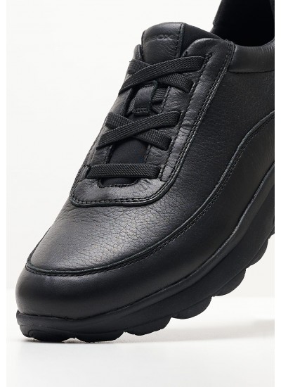 Men Casual Shoes Spherica.Tumbled Black Leather Geox