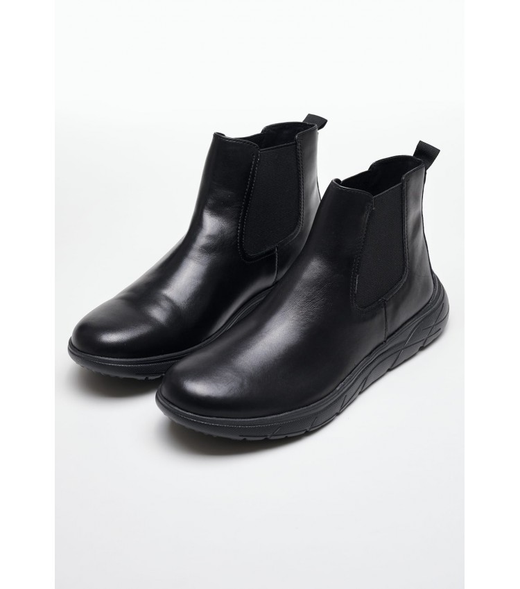 Men Boots U.Portello Black Leather Geox