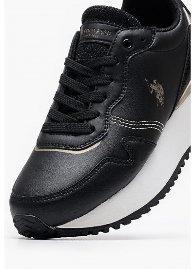 Women Casual Shoes Bayle002 Black ECOleather U.S. Polo Assn.