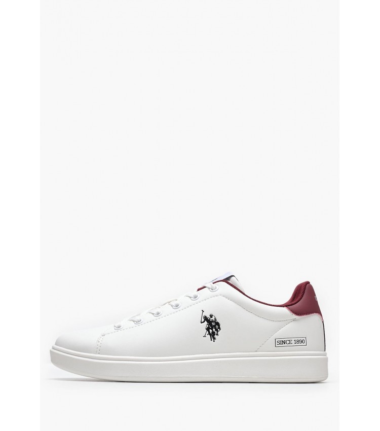 Ανδρικά Παπούτσια Casual Byron001A Άσπρο ECOleather U.S. Polo Assn.