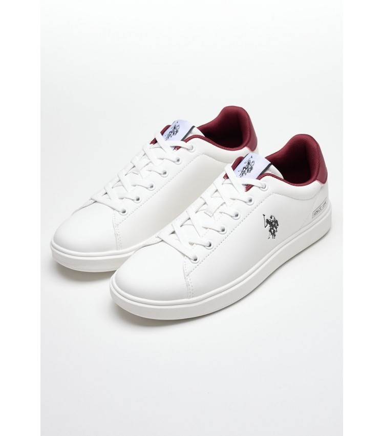 Men Casual Shoes Byron001A White ECOleather U.S. Polo Assn.