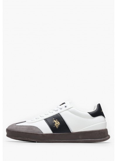 Ανδρικά Παπούτσια Casual Campy001B Άσπρο ECOleather U.S. Polo Assn.