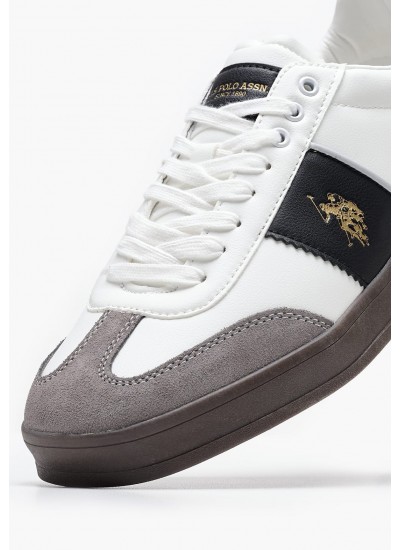 Ανδρικά Παπούτσια Casual Campy001B Άσπρο ECOleather U.S. Polo Assn.