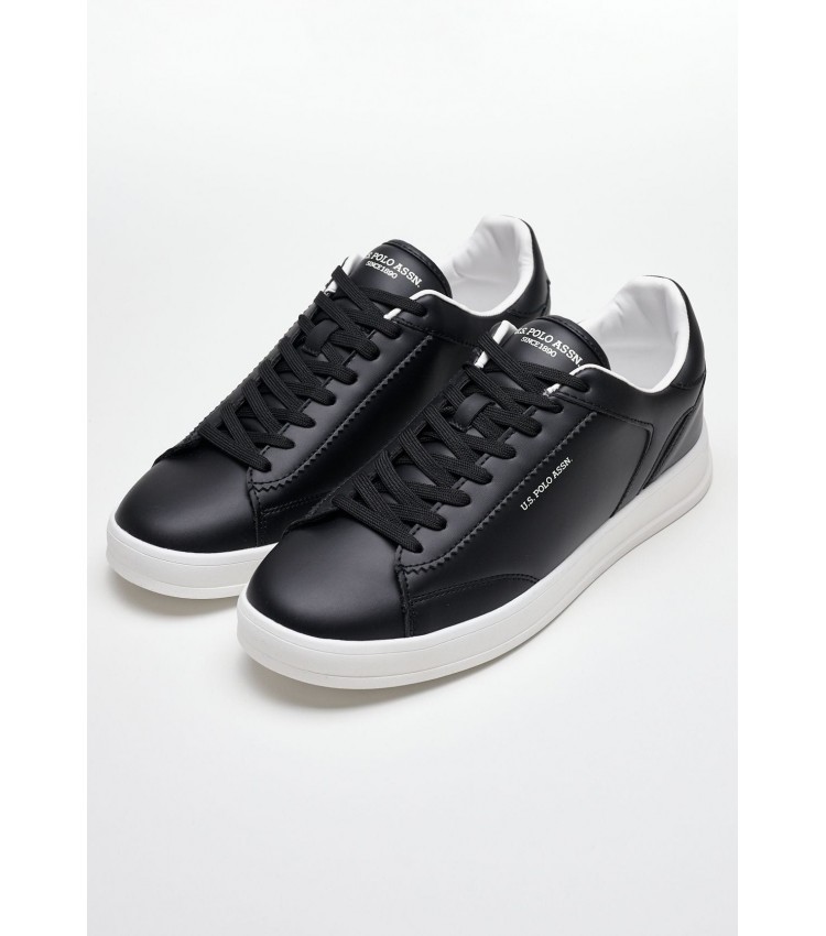 Men Casual Shoes Campy002 Black ECOleather U.S. Polo Assn.