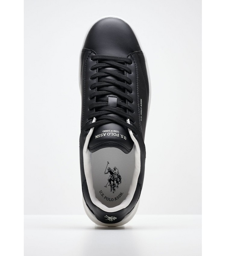 Men Casual Shoes Campy002 Black ECOleather U.S. Polo Assn.