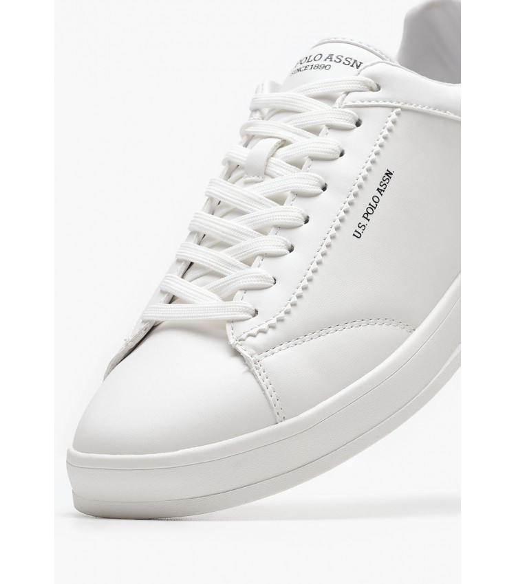 Men Casual Shoes Campy002 White ECOleather U.S. Polo Assn.