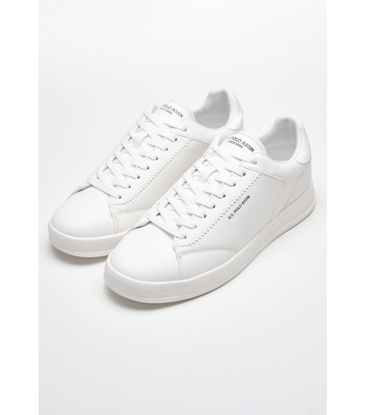 Men Casual Shoes Campy002 White ECOleather U.S. Polo Assn.