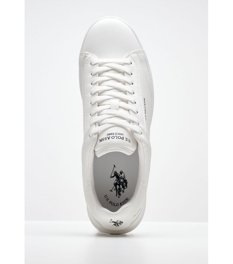 Men Casual Shoes Campy002 White ECOleather U.S. Polo Assn.