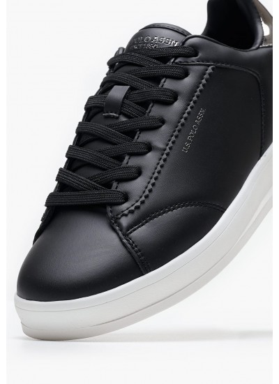 Women Casual Shoes Campyw002.Club Black ECOleather U.S. Polo Assn.