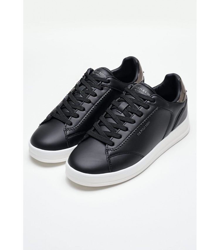 Women Casual Shoes Campyw002.Club Black ECOleather U.S. Polo Assn.