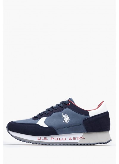 Ανδρικά Παπούτσια Casual Court.Sneaker Μαύρο Δέρμα Ralph Lauren