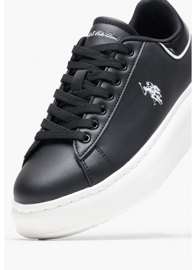 Women Casual Shoes Meghan001 Black ECOleather U.S. Polo Assn.