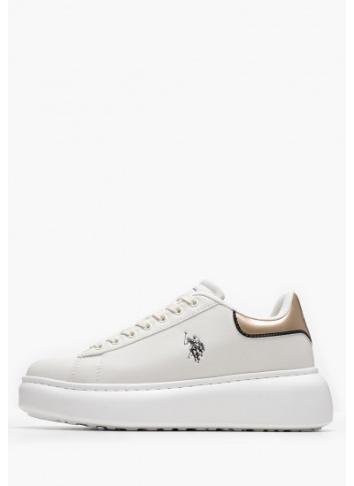 Γυναικεία Παπούτσια Casual Meghan001 Μπεζ ECOleather U.S. Polo Assn.