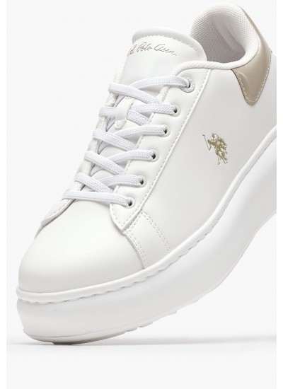 Παιδικά Παπούτσια Casual Meghan003 Άσπρο ECOleather U.S. Polo Assn.