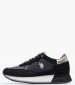 Women Casual Shoes Sacha005A Black Buckskin-Fabric U.S. Polo Assn.