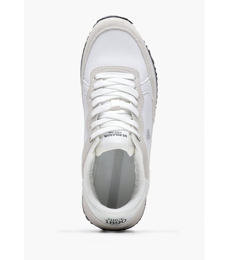 Women Casual Shoes Sacha005A White Buckskin-Fabric U.S. Polo Assn.