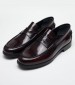 Men Moccasins A6487 Bordo Leather Boss shoes