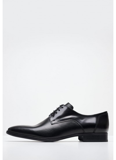 Men Shoes A7513 Black Leather Boss shoes