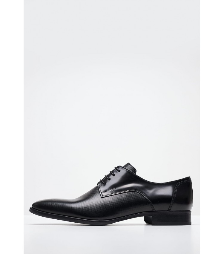 Men Shoes A7513 Black Leather Boss shoes