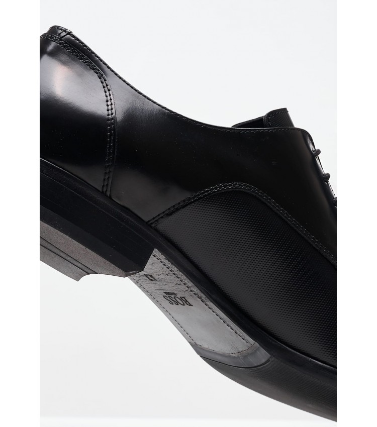 Men Shoes A7513 Black Leather Boss shoes