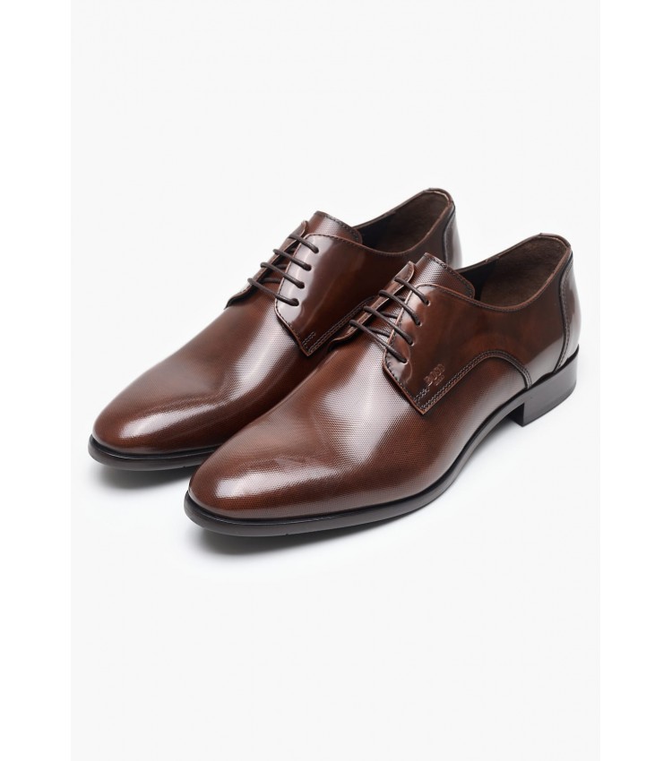 Men Shoes A7513 Brown Leather Boss shoes