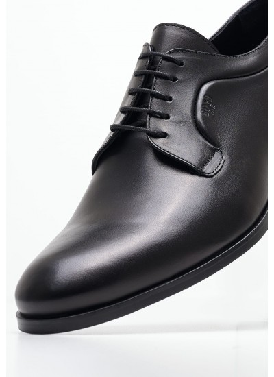 Men Shoes A7521 Black Leather Boss shoes