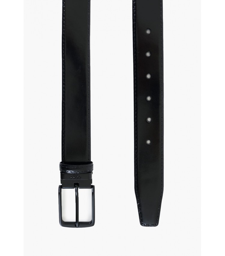 Men Belts AB004.Mt Black Leather Boss shoes