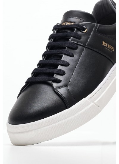 Ανδρικά Παπούτσια Casual AC121 Μαύρο Δέρμα Boss shoes