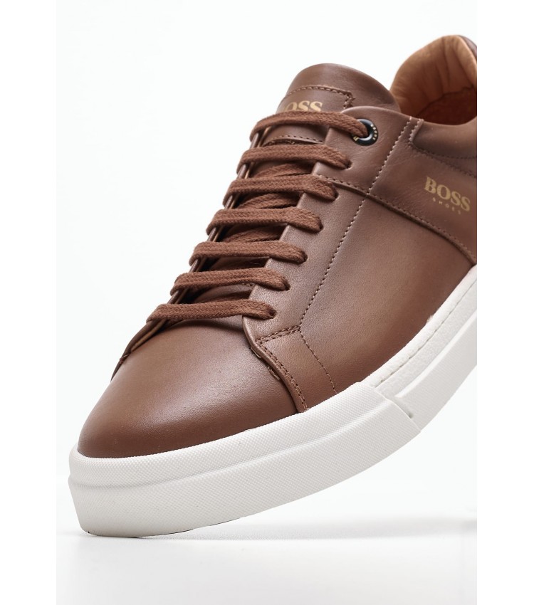 Ανδρικά Παπούτσια Casual AC121 Ταμπά Δέρμα Boss shoes