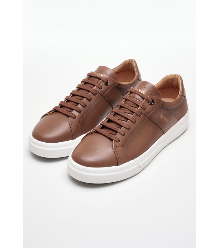 Ανδρικά Παπούτσια Casual AC121 Ταμπά Δέρμα Boss shoes