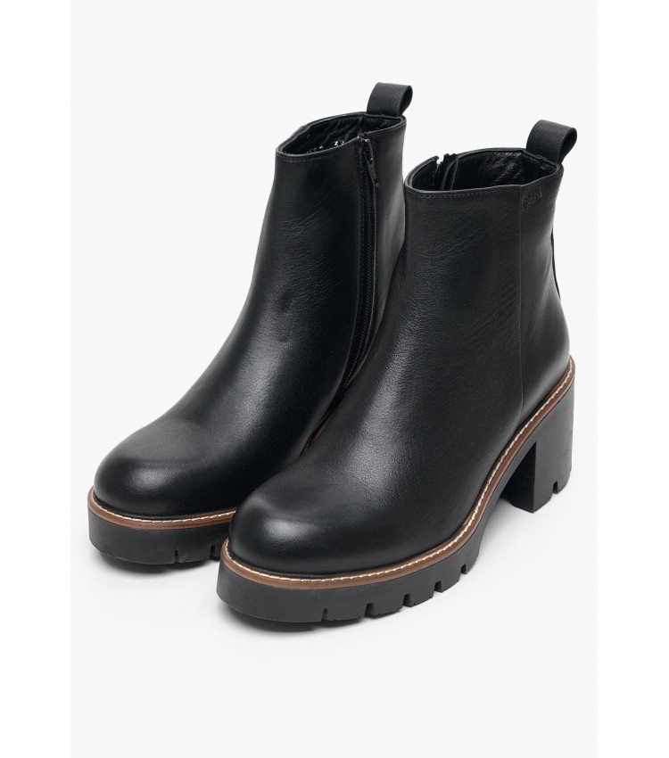 Women Boots AW7552 Black Leather Boss shoes