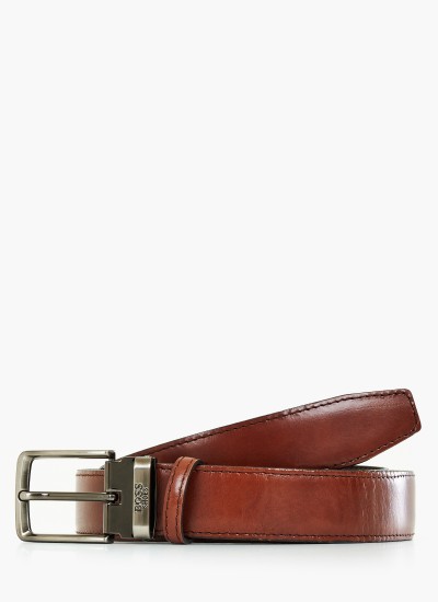 Men Belts 1704 Black Leather Mortoglou